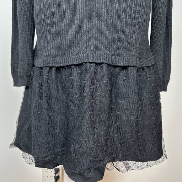 RED Valentino Virgin Wool Mini Dress with Lace Trim Size US Small - Picture 2 of 7